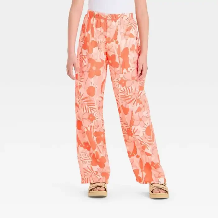Disney Girls‘ Moana Gauze Cabana Pants – Orange S