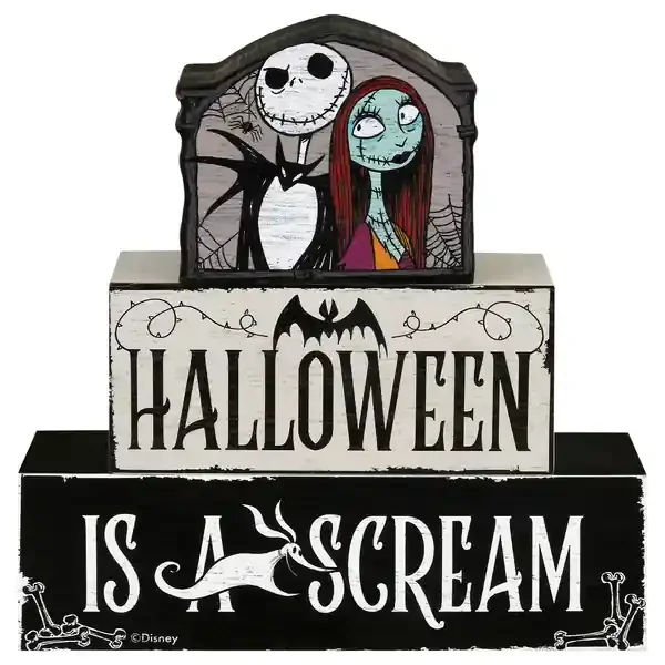 Disney The Nightmare Before Christmas Wood Decor Halloween is a Scream