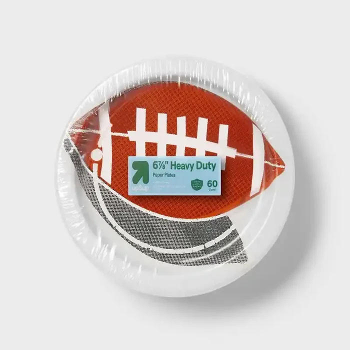 Disposable Dinnerware Paper Plates 7″ – Football – 60ct – up&up™