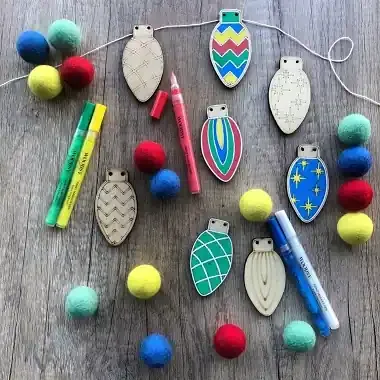 DIY CRAFT GARLAND KIT, RETRO LIGHTS