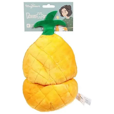 Dog Puzzle 2-in-1 Plush Toy – Pineapple Single Pack Size 8.7 X4.7 X4.7 – EA