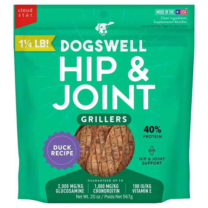 Dogswell Hip & Joint Grillers Grain-Free Duck Recipe for Dogs
