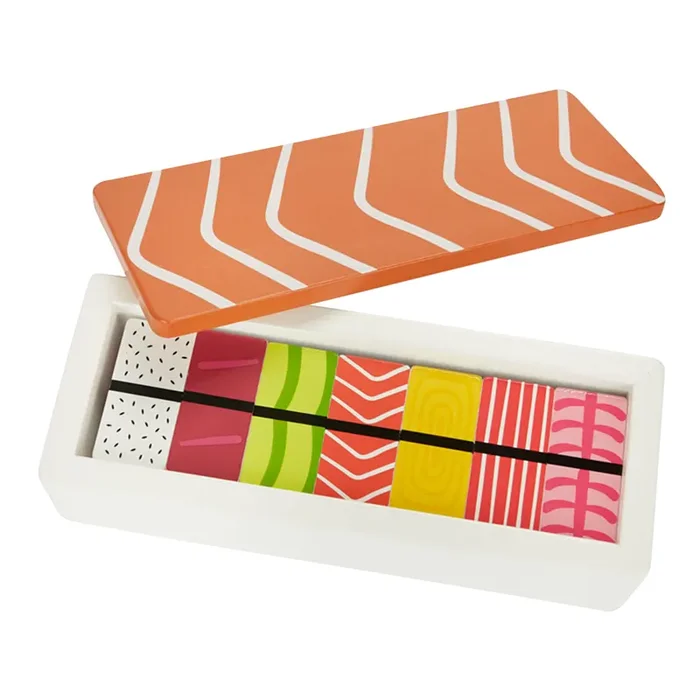 Domigiri Wood Sushi Themed Dominoes Set