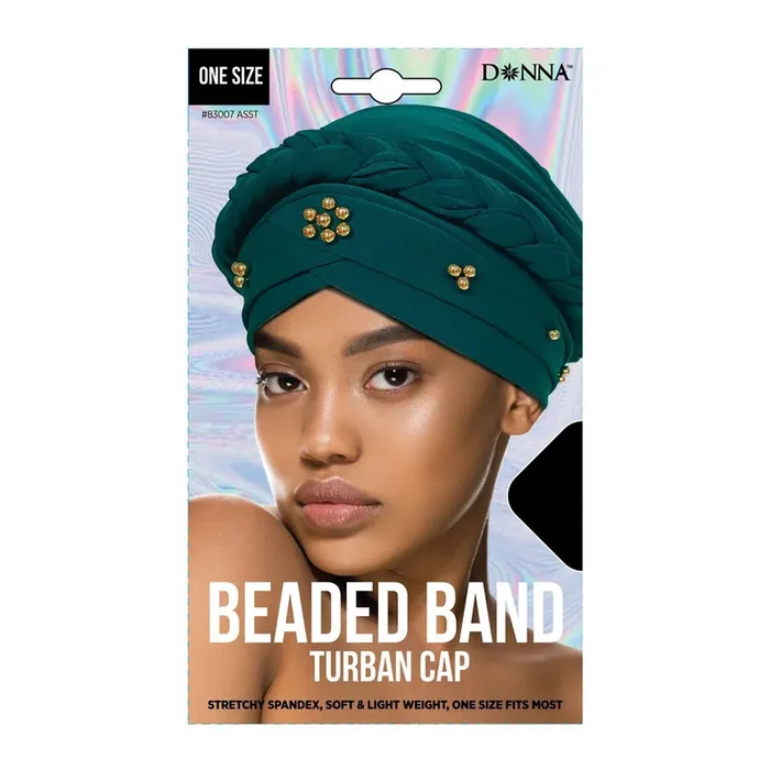 Donna Beaded Band Turban Cap