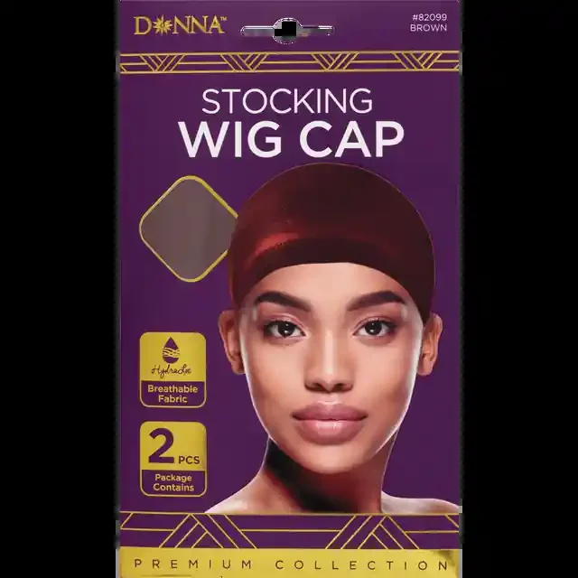 Donna Brown Stocking Wig Cap 2 ea