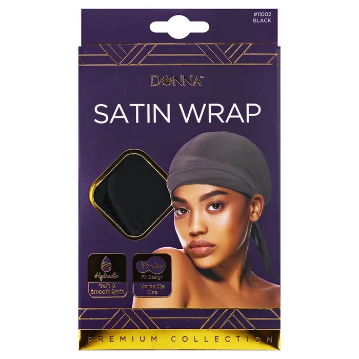 Donna Premium Collection Black Satin Wrap 1 ea
