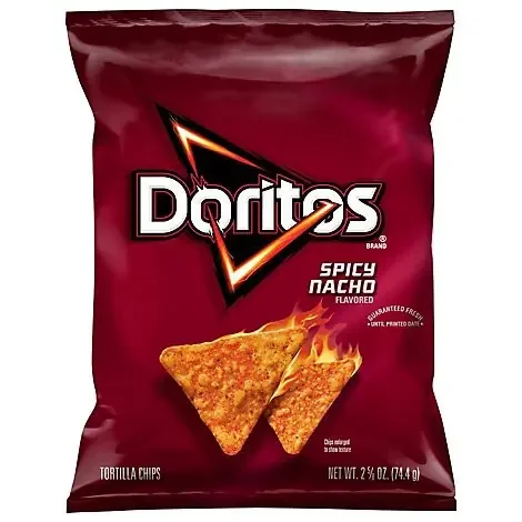 Doritos Tortilla Chips Spicy Nacho Flavored 2 5/8 Oz – 2.625OZ