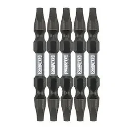 Double End Impact Screwdriver Bit, 2 Square, 5-Pk.