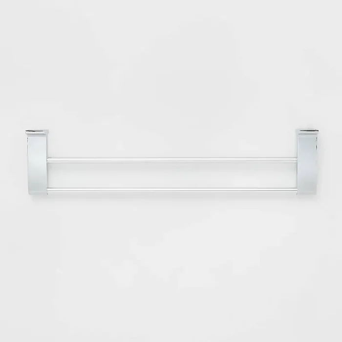 Double Modern Towel Bar Chrome – Threshold™ Aluminum Dual Towel Rods for Bathroom, Wall Mounted Holder