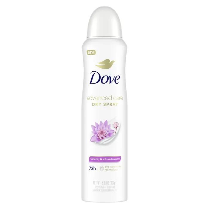Dove Advanced Care Antiperspirant Deodorant Spray Waterlily & Sakura Blossom, 3.8 oz