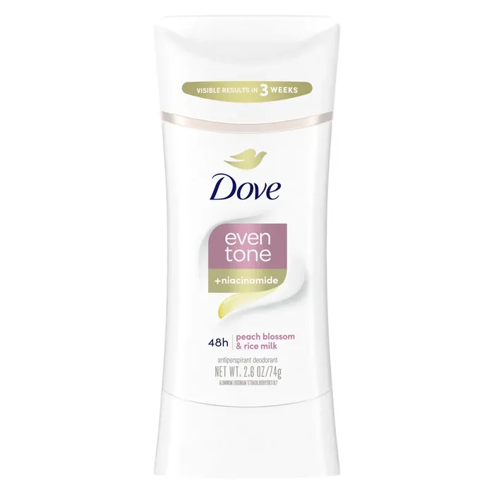 Dove Antiperspirant Deodorant Stick Peach Blossom & Rice Milk, 2.6 oz