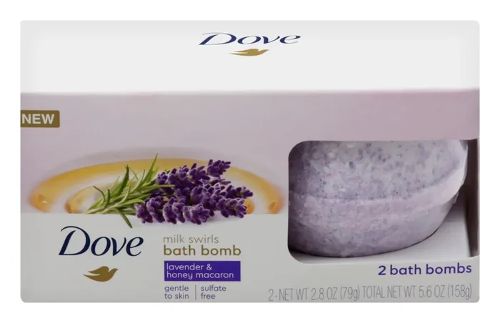 Dove Bath Bomb Lavender & Honey Macaron