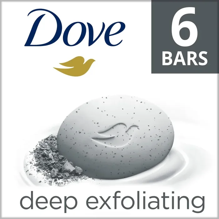 Dove Beauty Bar Soap Deep Exfoliating Charcoal Powder & Glycerin
