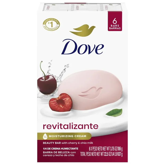Dove Beauty Bar Soap Revitalizante Cherry & Chia Milk, 3.17 Oz