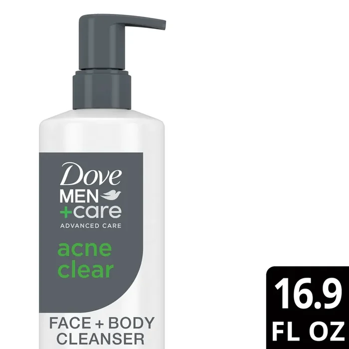 Dove Men+Care Advanced Care Acne Clear Face & Body Cleanser – Scented – 16.9 fl oz
