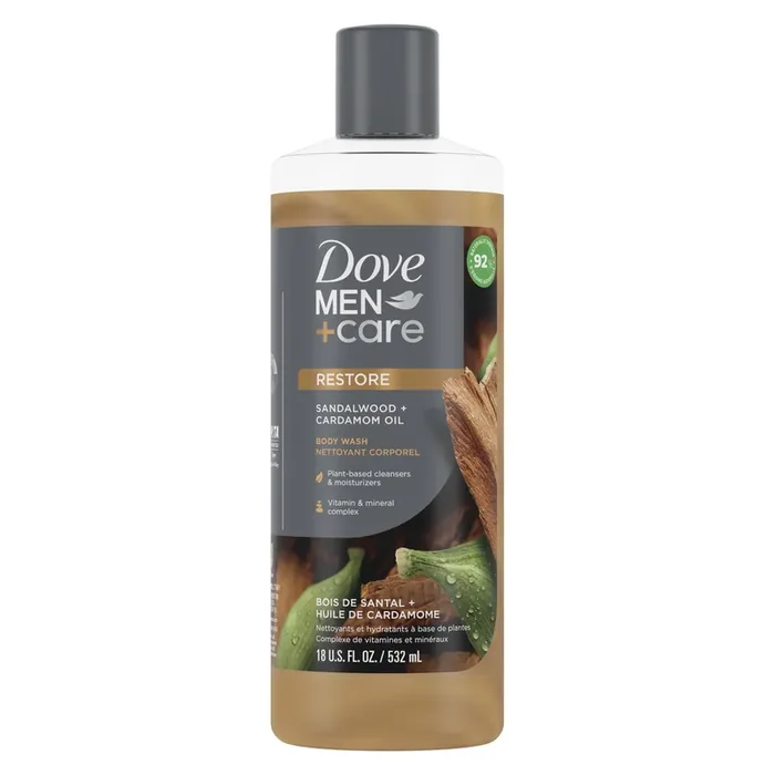 Dove Men+Care Body Wash Sandalwood + Cardamom Oil, 18 oz