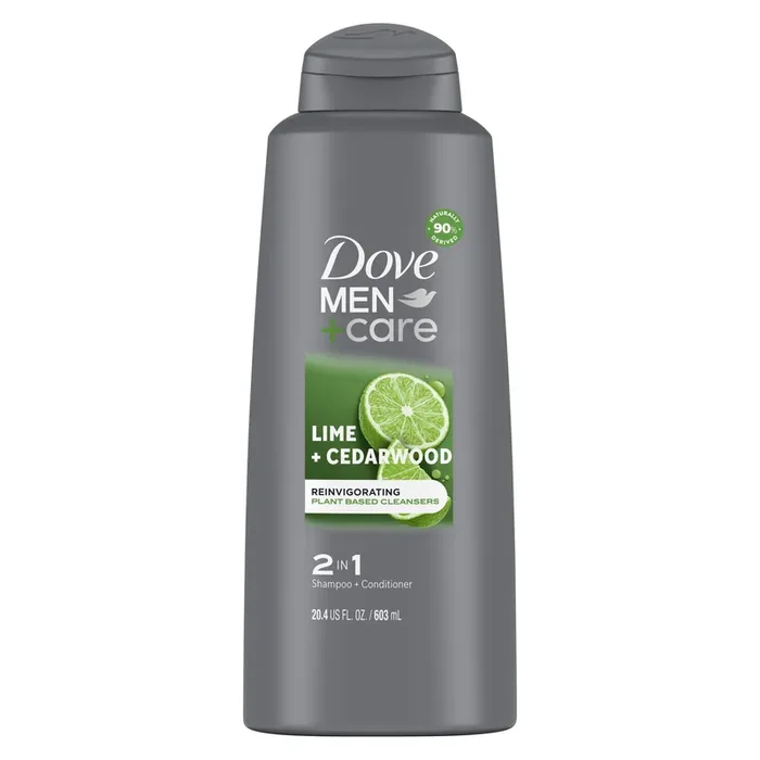Dove Men+Care Men 2 in 1 Shampoo and Conditioner Lime + Cedarwood, 20.4 OZ