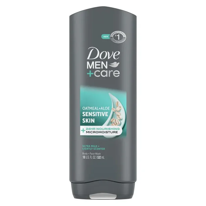 Dove Men+Care Sensitive Skin Face & Body Wash – Oatmeal & Aloe