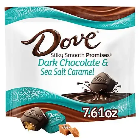 Dove Promises Sea Salt And Caramel Dark Chocolate Individually Wrapped Candy Bag – 7.61 Oz