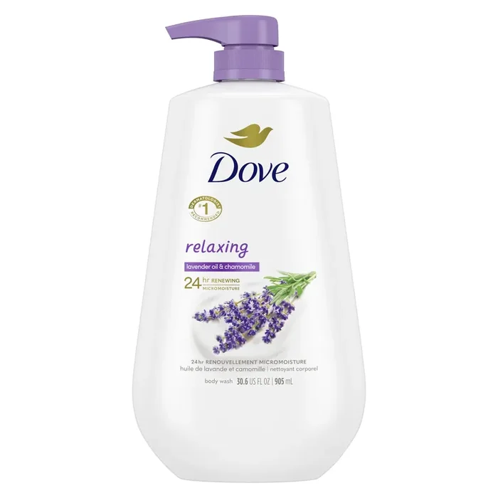 Dove Relaxing Body Wash Pump Lavender Oil and Chamomile, 34 oz