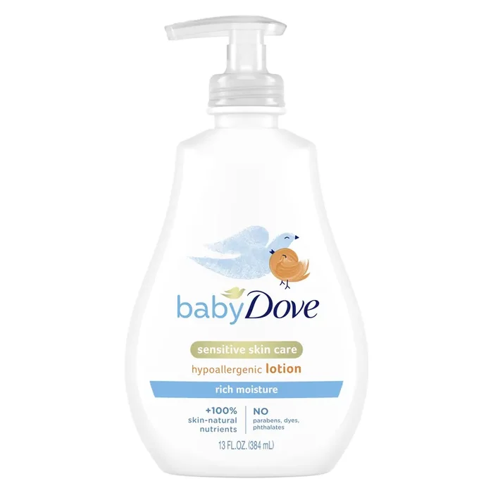 Dove Sensitive Skin Care Body Lotion Rich Moisture, 13 oz, 1 Ct