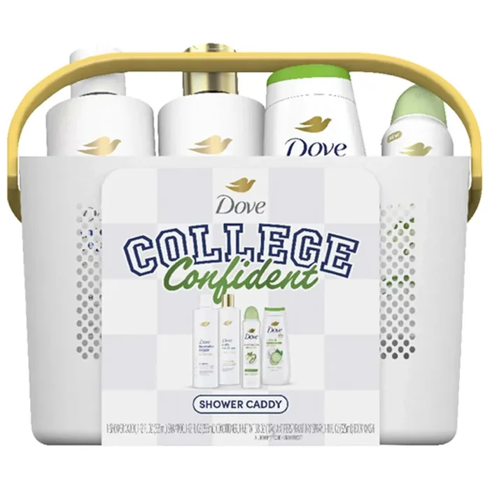Dove Skin Care Back to School Shower Caddy, 4 Ct