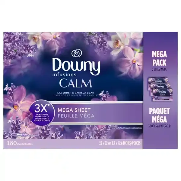 Downy Infusions Calm Lavender & Vanilla Bean Mega Dryer Sheets