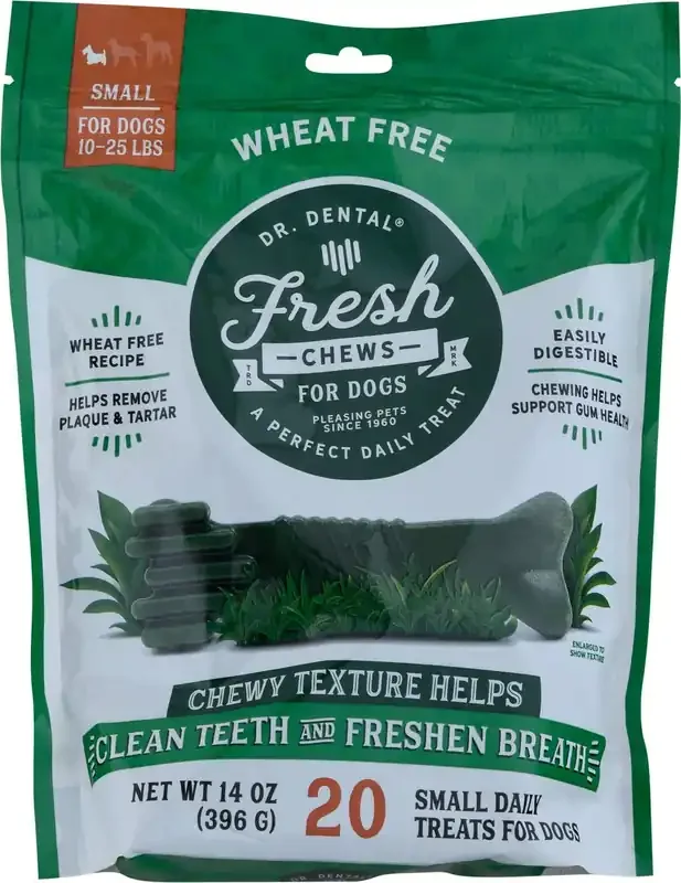 Dr. Dental Wheat Free Small Dog Chews 20 Treats