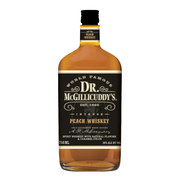 Dr. McGillicuddy‘s Peach Whiskey, 750ml Bottle, 60 Proof