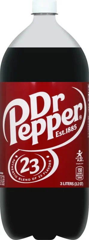 Dr Pepper Soda, 3 L bottle
