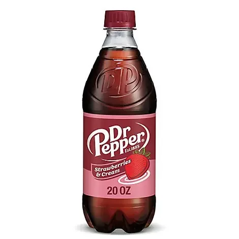 Dr Pepper Strawberries And Cream Soda Bottle- 20 fl oz