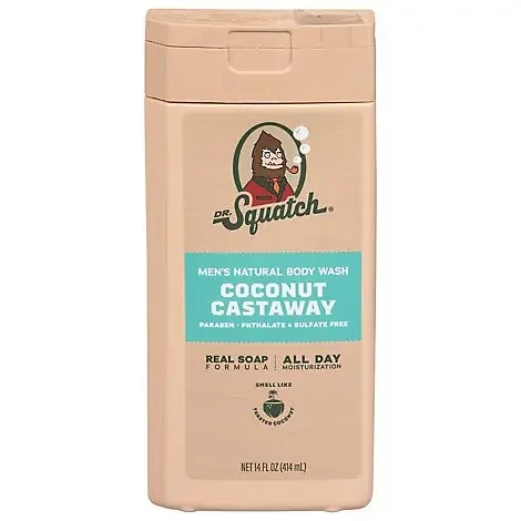 Dr. Squatch – Coconut Castaway 140z Body Wash – 14 OZ
