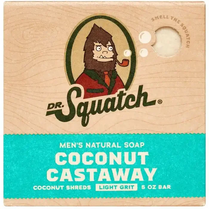 DR. SQUATCH Men‘s All Natural Bar Soap – Coconut Castaway – 5oz