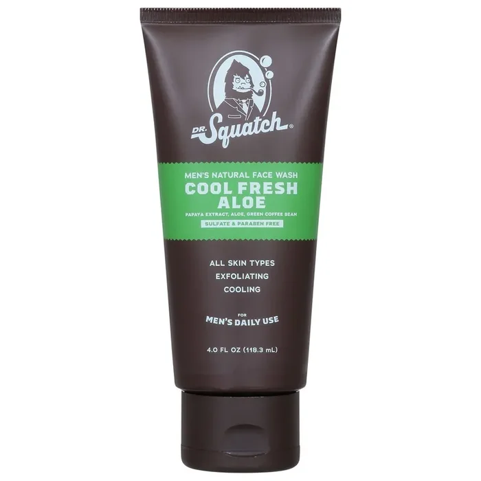 Dr. Squatch Men‘s Natural Cool Fresh Aloe Face Wash 4.0 fl oz