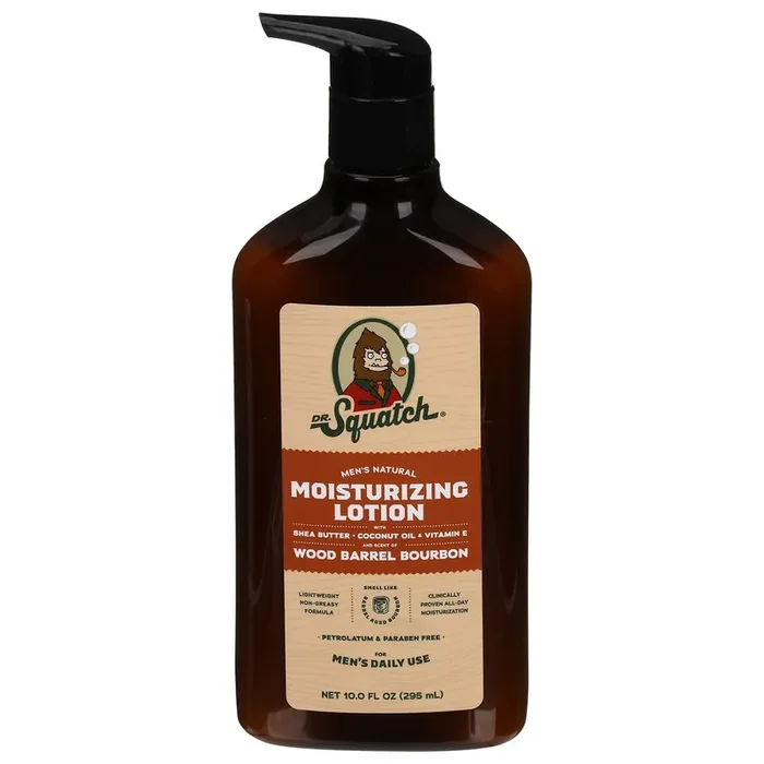 Dr. Squatch Men‘s Natural Wood Barrel Bourbon Moisturizing Lotion 10.0 fl oz
