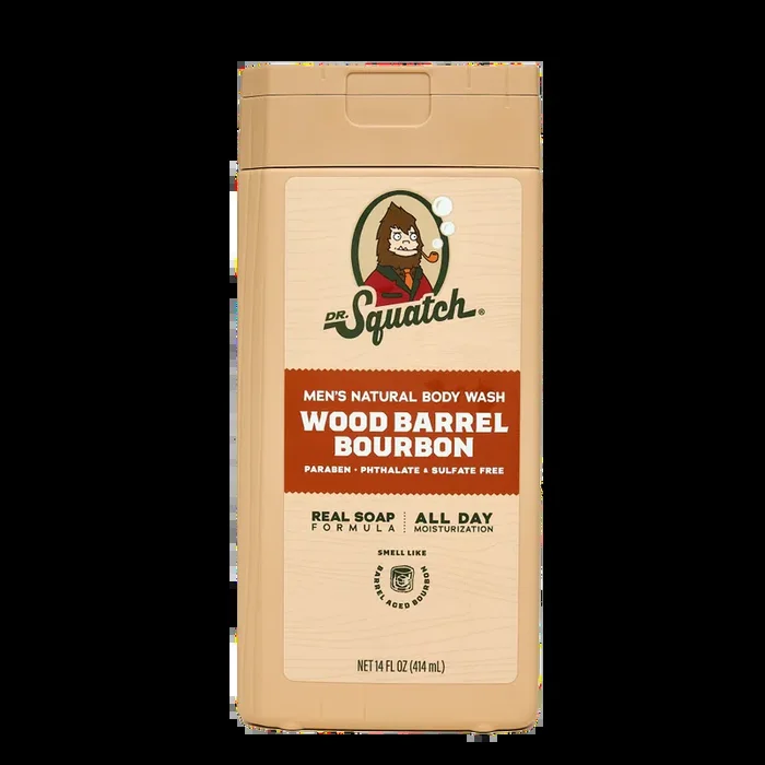 Dr. Squatch Wood Barrel Bourbon Natural Body Wash