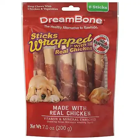 Dreambone Chicken Wrapped Stick Lg – 8 Count