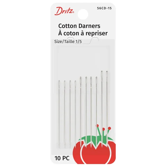 Dritz Hand Needles, Cotton Darners – Size 1/