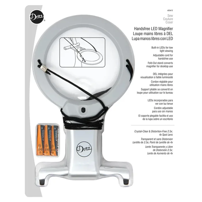 Dritz Handsfree Multi-purpose magnifier w/LED