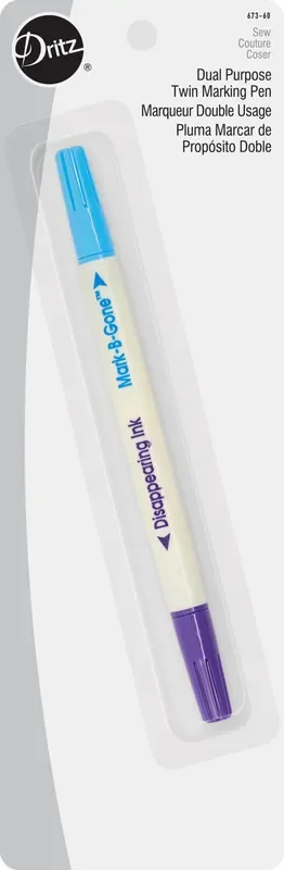 Dritz Marking Pen – Dual Purpose, Blue & Purple