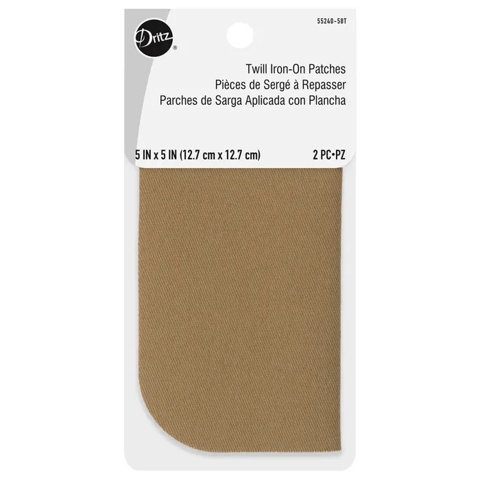 Dritz Patches Iron-On Twill Khaki