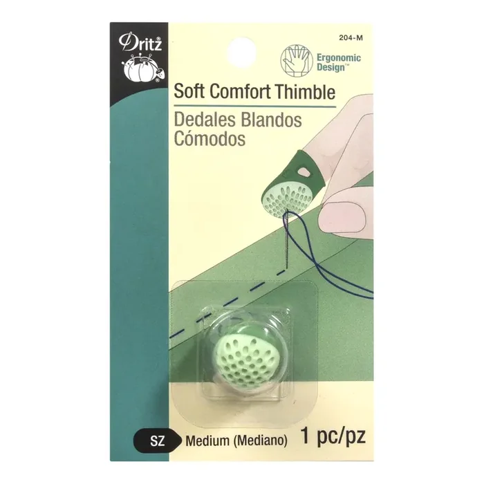 Dritz Thimble, Soft Comfort – Size Medium