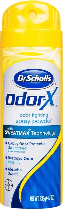 Ds Odor-X Foot Powder Spray 133G-Retycol