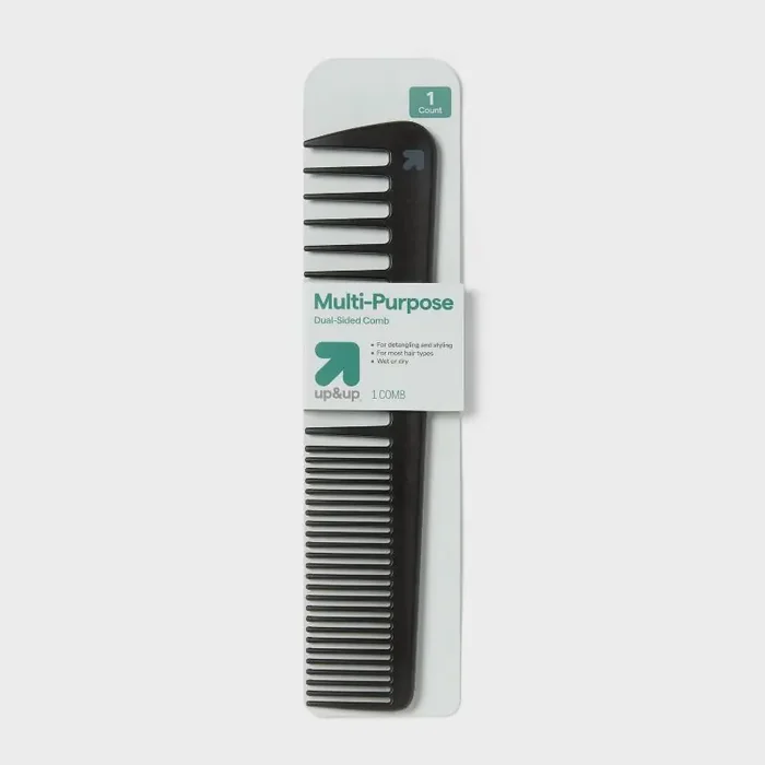 Dual Sided Styling Comb- Black – up&up™