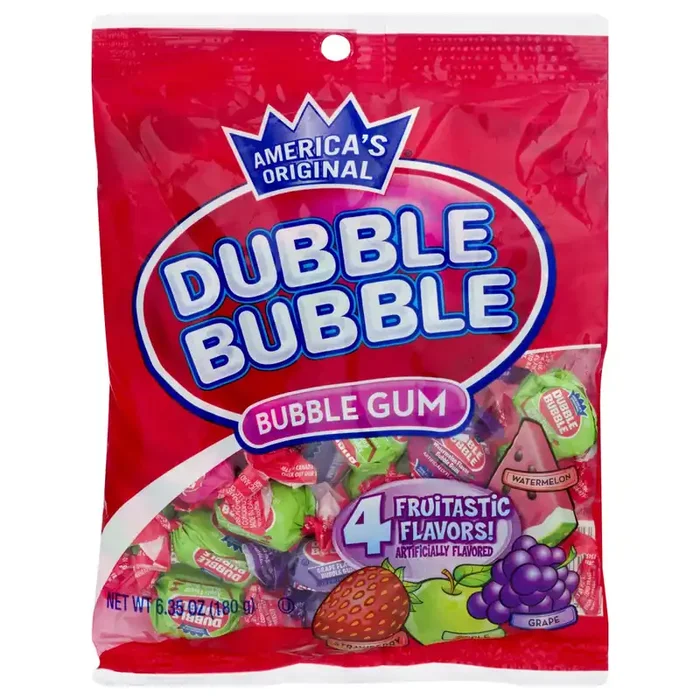 Dubble Bubble Fruitastic Flavors Bubble Gum 6.35 oz