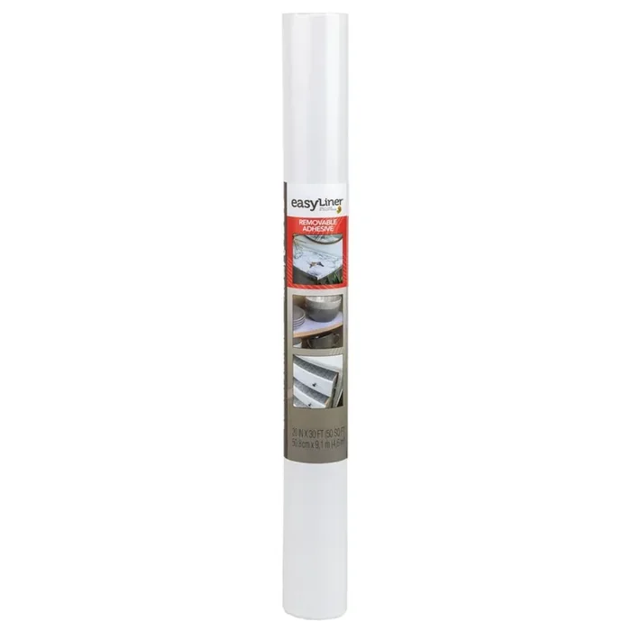 Duck EasyLiner Removable Adhesive 20-Inches x 30-ft White Shelf liner