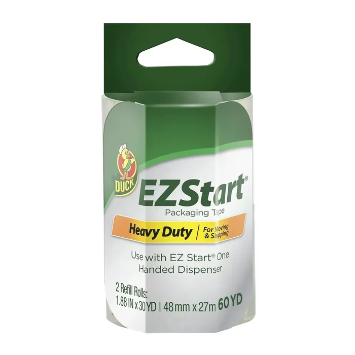 Duck EZ Start Heavy Duty Packaging Tape, 2 Pk