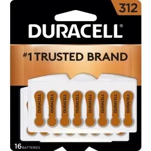 Duracell Hearing Aid 312, 16Ct