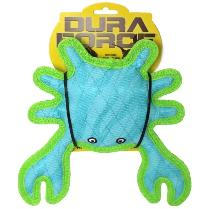 DuraForce Crab Durable Dog Toy, Tiger Blue-Green