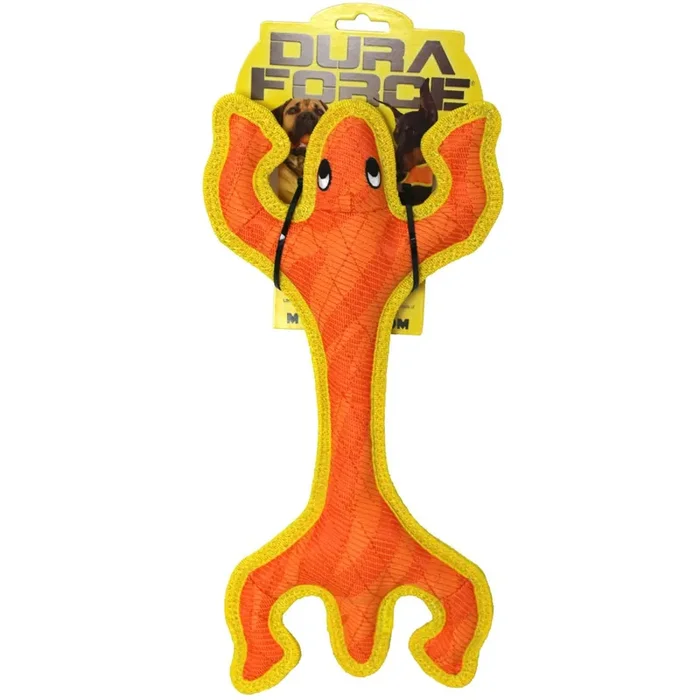 DuraForce Lizard Durable Dog Toy, Tiger Orange-Yellow